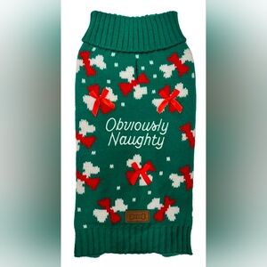 Woof Obviously Naughty Dog Sweater Small
